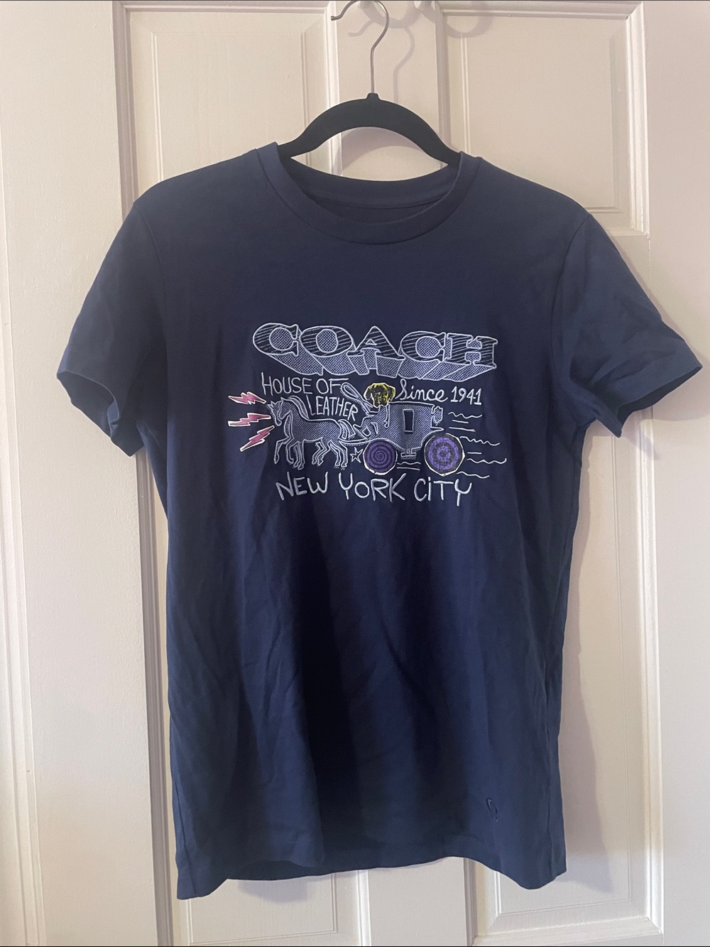 Coach Art School Unisex Navy Graphic Tee
